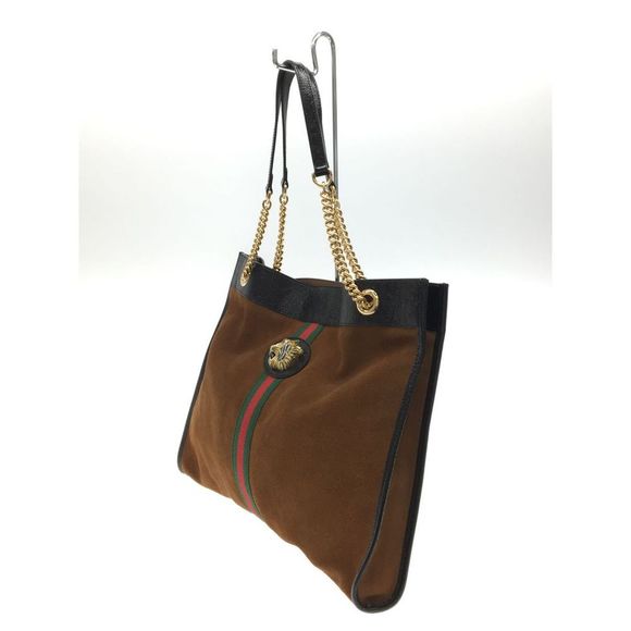 Gucci Rajah Suede Tote Bag Brown - Picture 2 of 6
